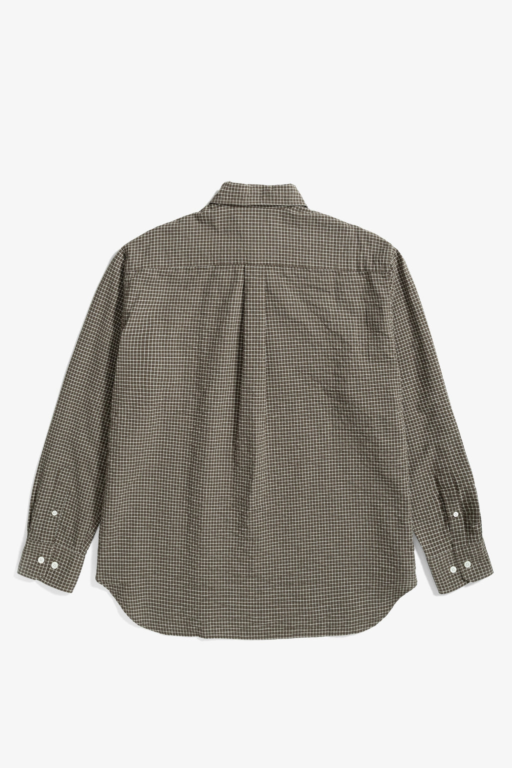 Chemise - Une chemise ajustée, au corps plus large, confectionnée dans un mélange de coton texturé à carreaux teints en fil - Une chemise ajustée, au corps plus large, confectionnée dans un méla…