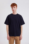 T-shirt ample et épais - Il présente un col côtelé, un ourlet et des poignets à double surpiqûre, ainsi qu'une étiquette griffée au niveau de la couture latérale - Il présente un co… #3