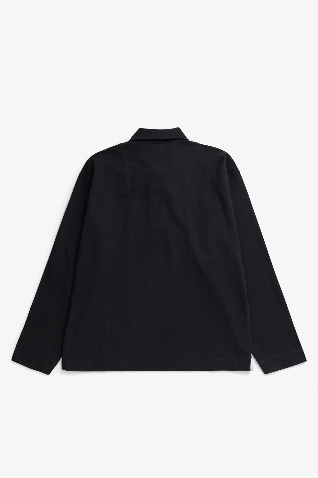 Polo manches longues en coton compact – Un polo à la coupe décontractée inspiré des polos de rugby traditionnels, confectionné dans un jersey de coton biologique lourd et compact