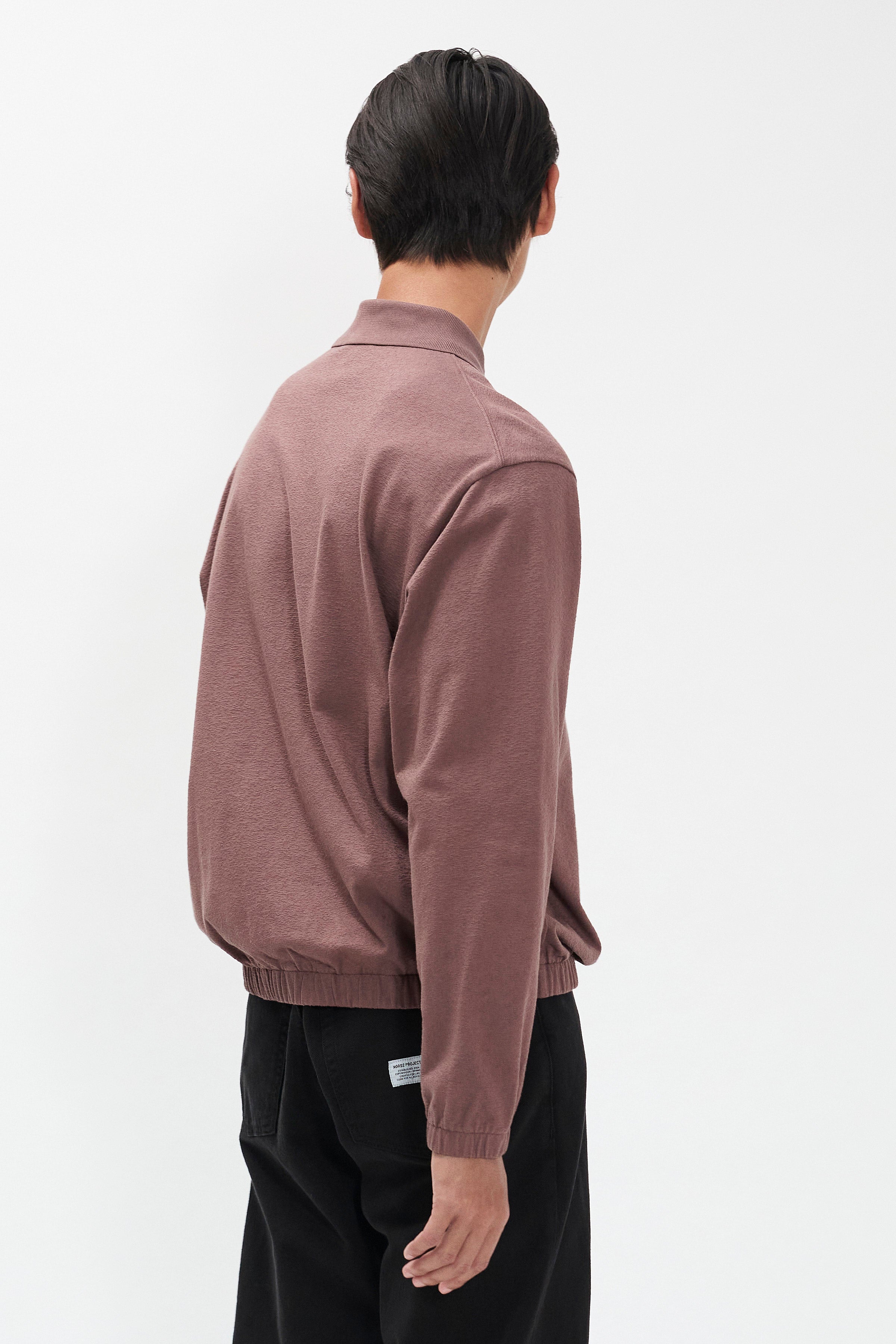 Polo en jersey de coton texturé Relaxed Light Pile – Un polo à la coupe décontractée confectionné en jersey de coton texturé – L'envers bouclé du tissu ajoute une subtile textu…