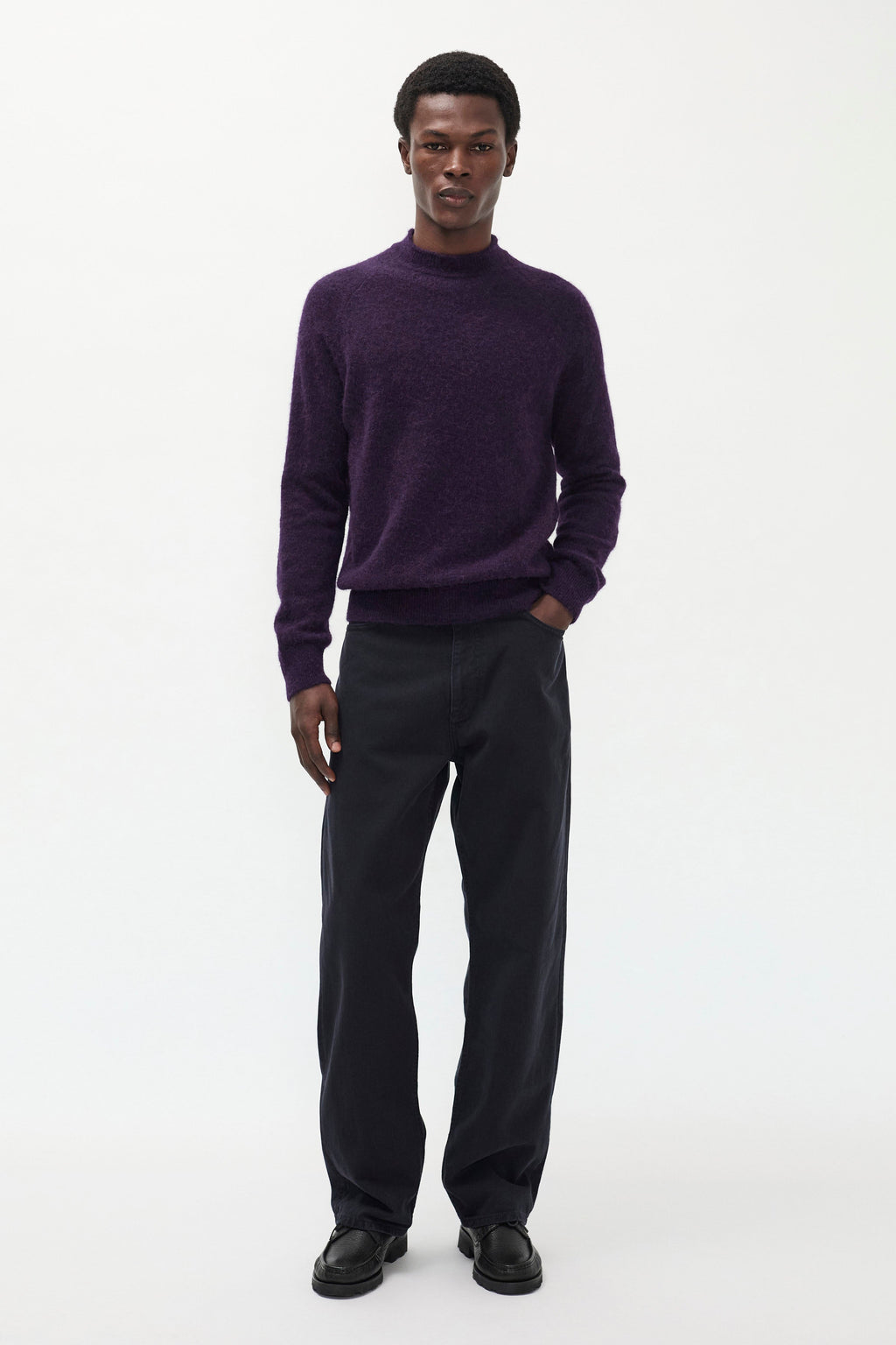 Pantalon 5 poches - Pantalon cinq poches décontracté en twill 3x1 épais teint en pièce - Pantalon cinq poches décontracté en twill 3x1 épais teint en pièce - Relaxe…