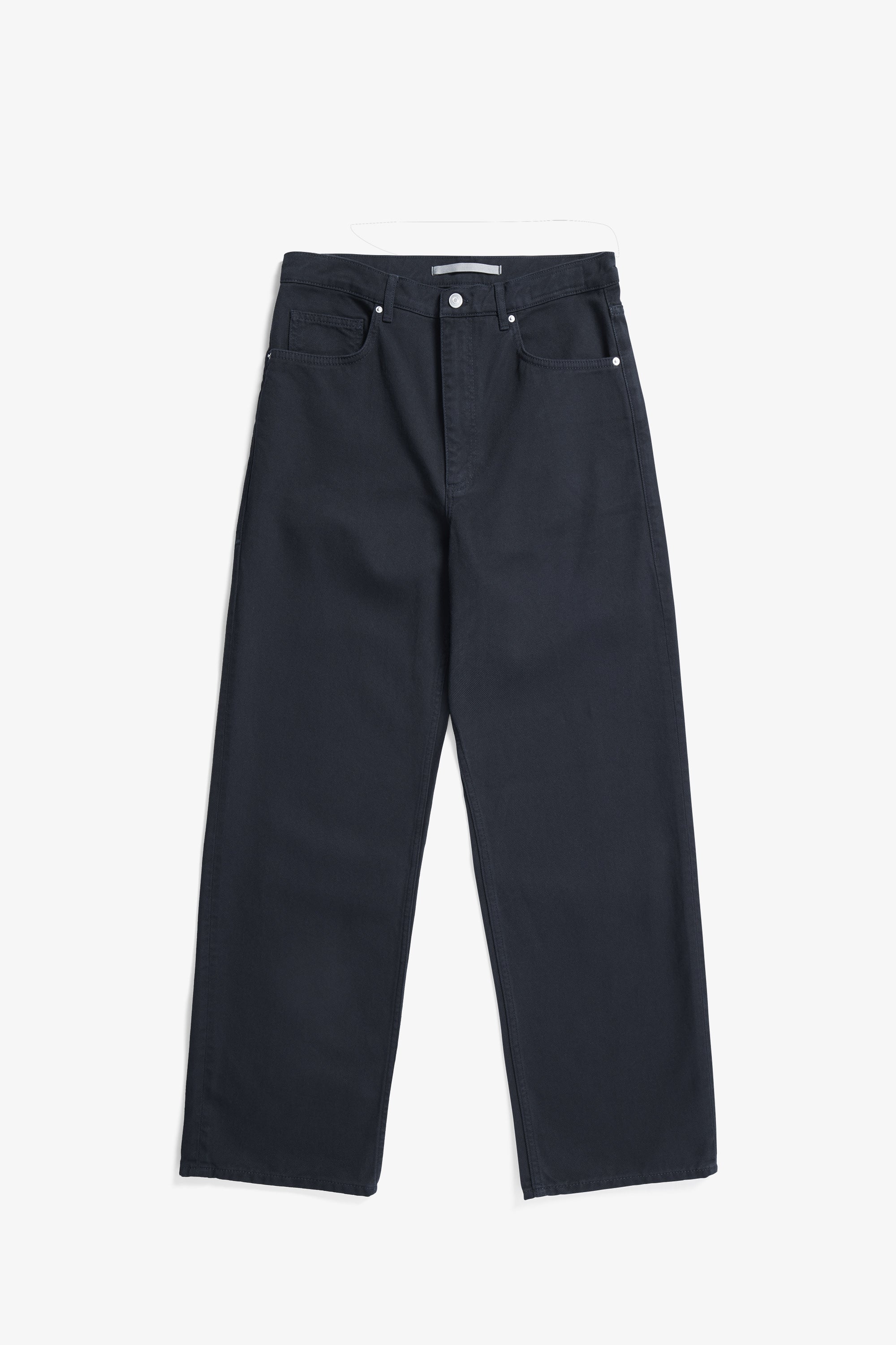 Pantalon 5 poches - Pantalon cinq poches décontracté en twill 3x1 épais teint en pièce - Pantalon cinq poches décontracté en twill 3x1 épais teint en pièce - Relaxe…