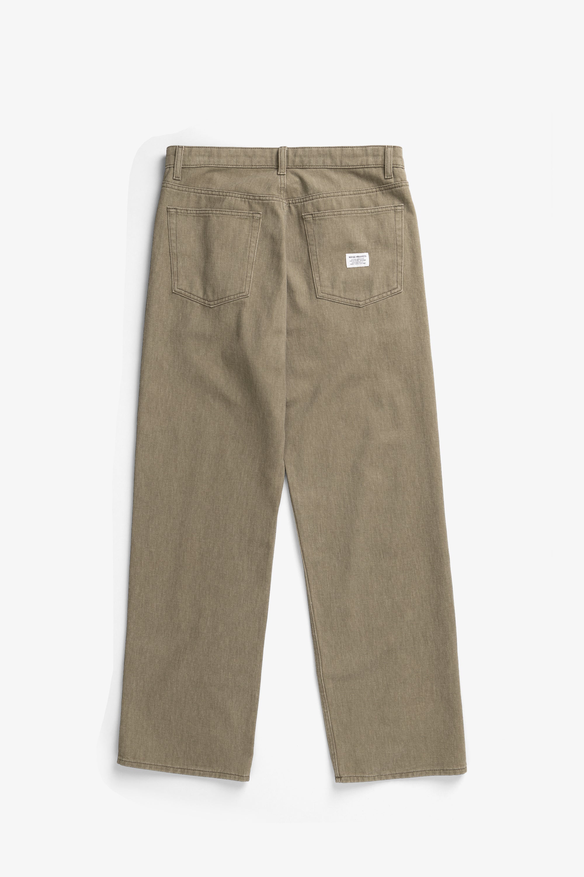 Pantalon sergé décontracté 5 poches teint en réserve - Pantalon cinq poches décontracté en sergé teint en réserve - Pantalon cinq poches décontracté en sergé teint en réserve - Re…
