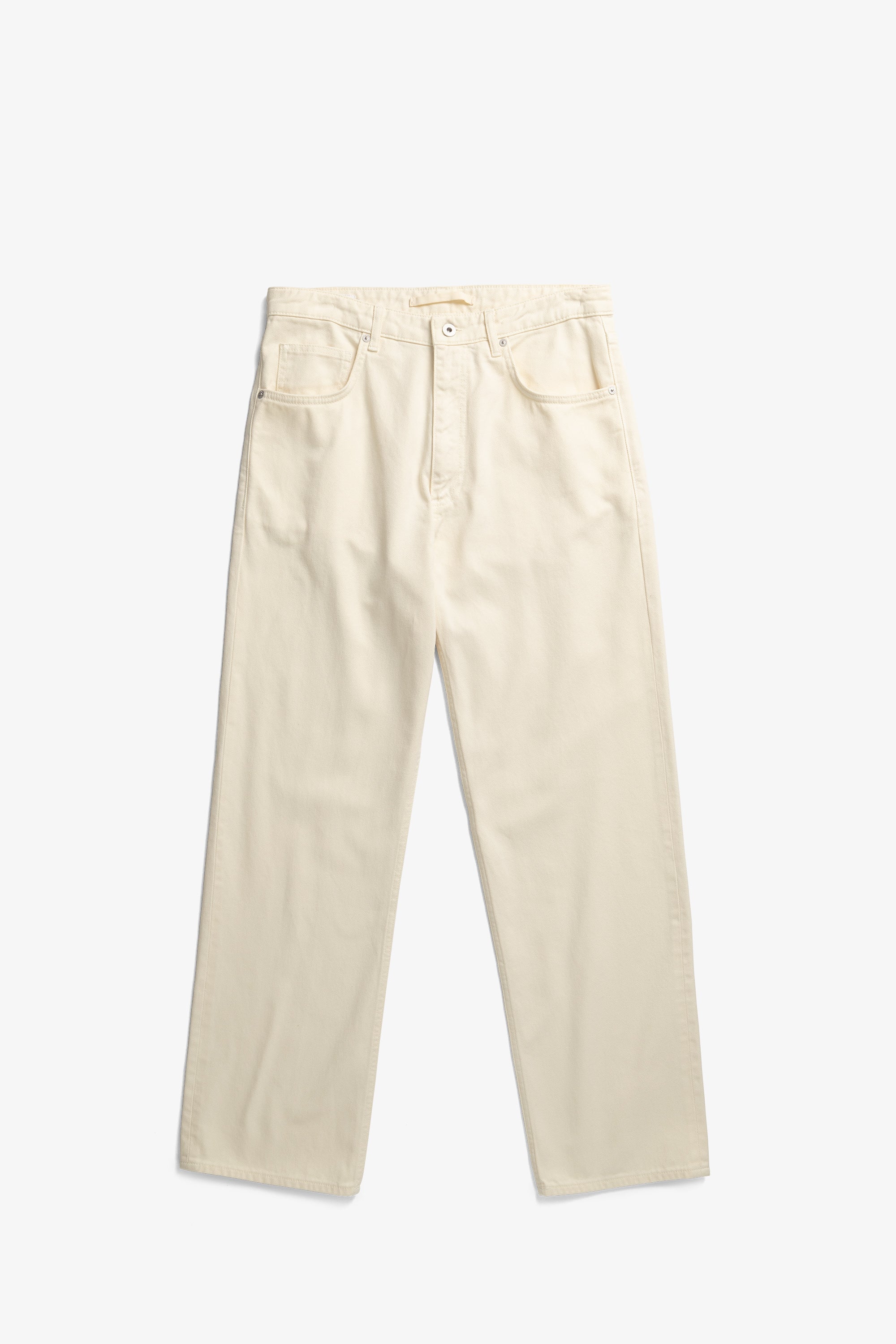 Pantalon décontracté à 5 poches en sergé épais - Pantalon décontracté à cinq poches en sergé épais 3x1 teint - Pantalon décontracté à cinq poches en sergé épais teint…