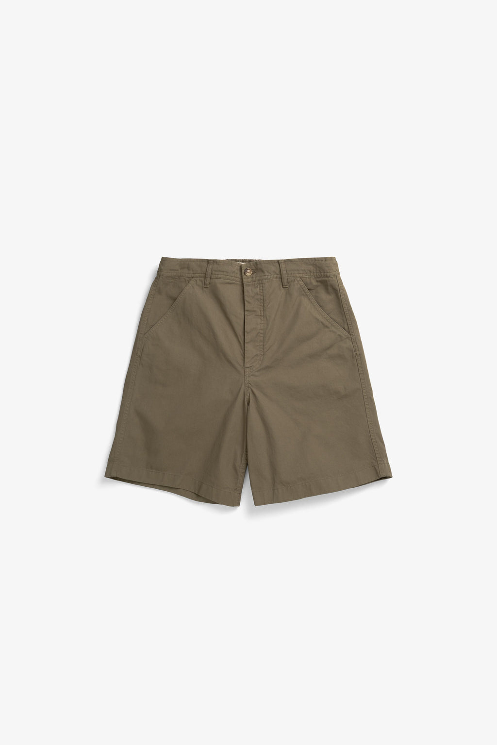 Short en sergé de coton décontracté – Un short ample et élastiqué, avec une coupe large en sergé léger, teint après confection pour une couleur riche…