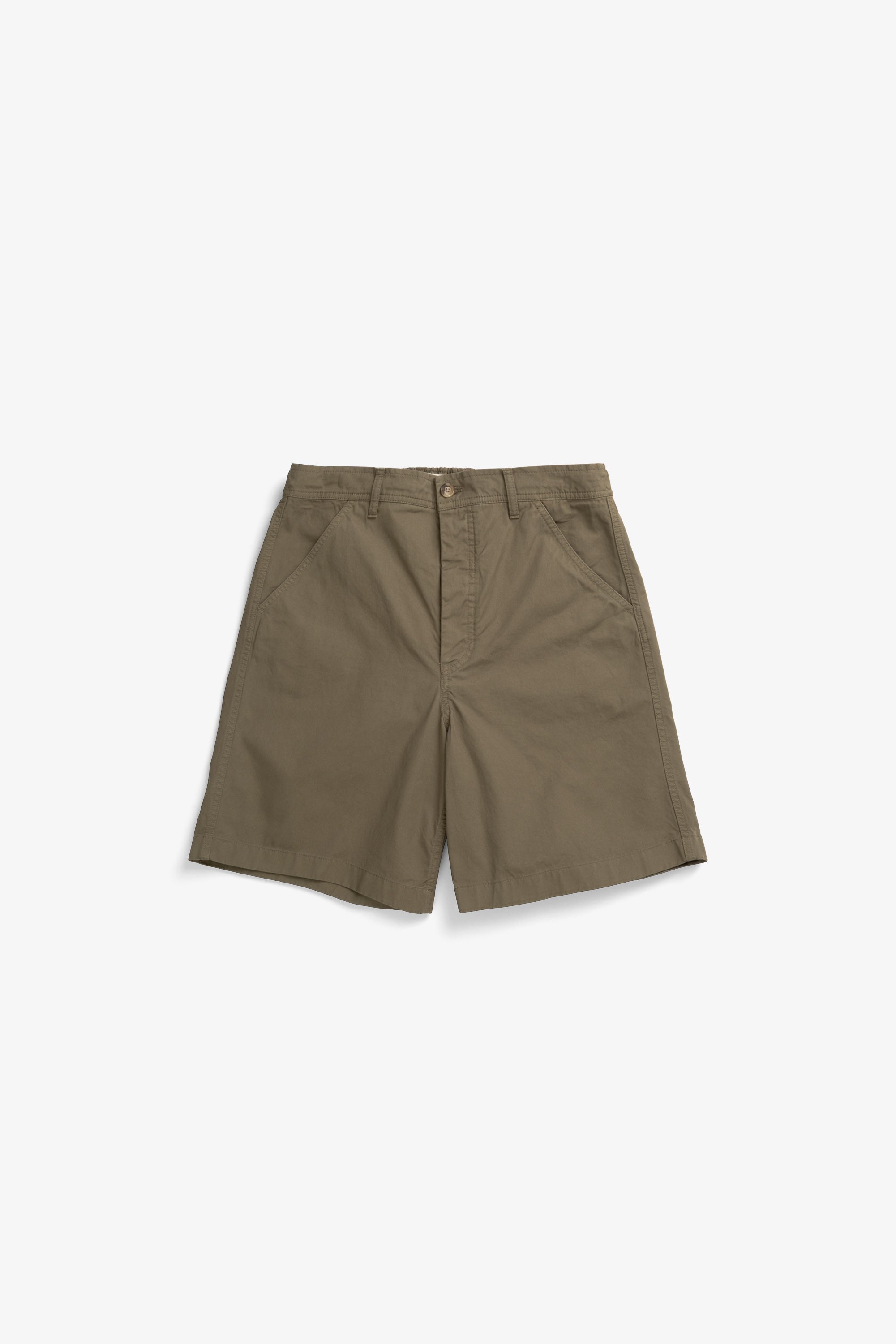 Short en sergé de coton décontracté – Un short ample et élastiqué, avec une coupe large en sergé léger, teint après confection pour une couleur riche…