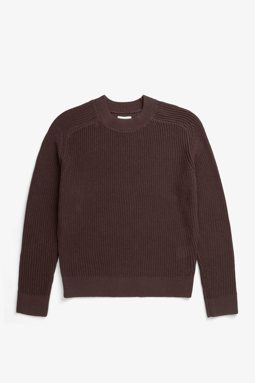 Pull de pêcheur en coton et papier - Un pull de pêcheur à col rond et coupe décontractée tricoté dans un mélange de coton et de papier - Un pull de pêcheur à col rond et coupe décontractée
