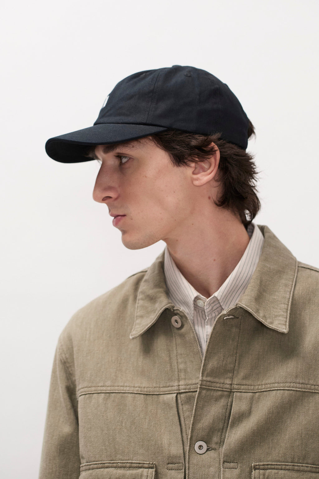 Casquette sport en sergé – Ornée d'un mini logo N brodé sur le devant et de broderies ton sur ton