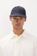 Casquette 6 panneaux en coton-lin denim - Une casquette sport à six panneaux coupée dans un denim selvedge en coton-lin du fabricant français Manufacture Métis - Une casquette à six panneaux…